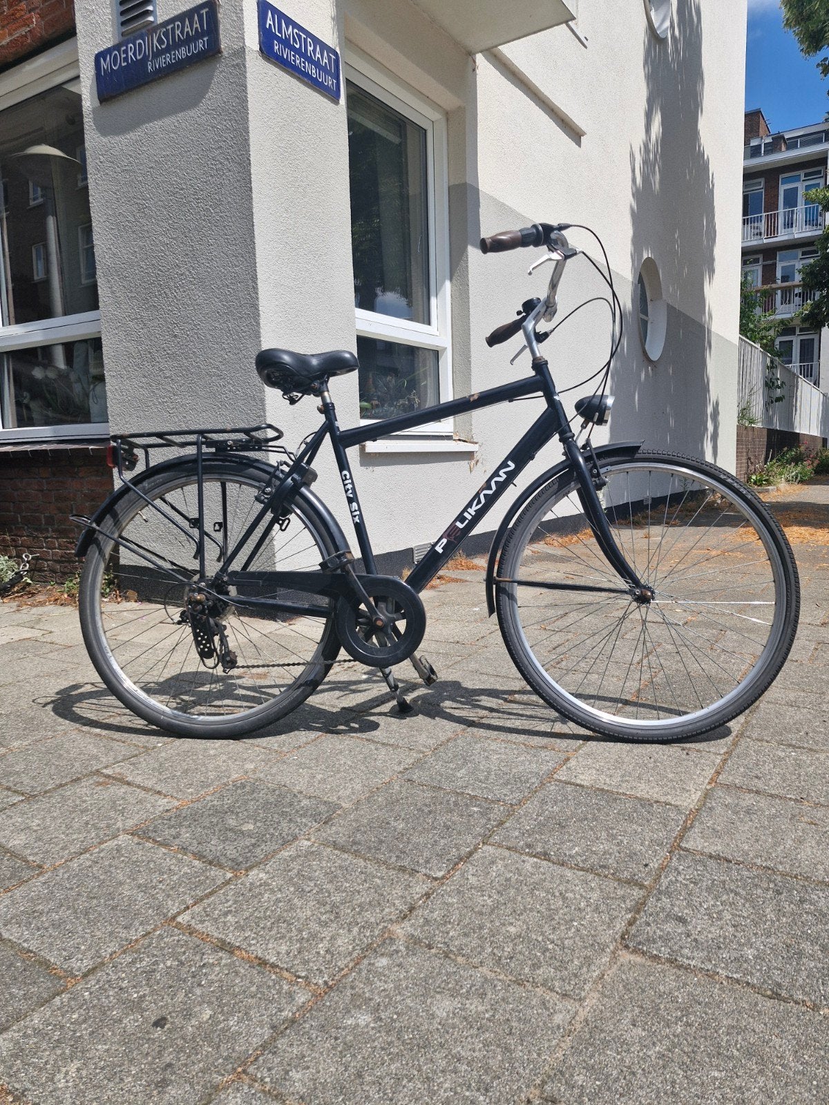 Pelikaan City Six herenfiets - 6 versnelling,nieuwe ketting, Fietsen en Brommers, Ophalen, Zo goed als nieuw, Overige merken, Versnellingen
