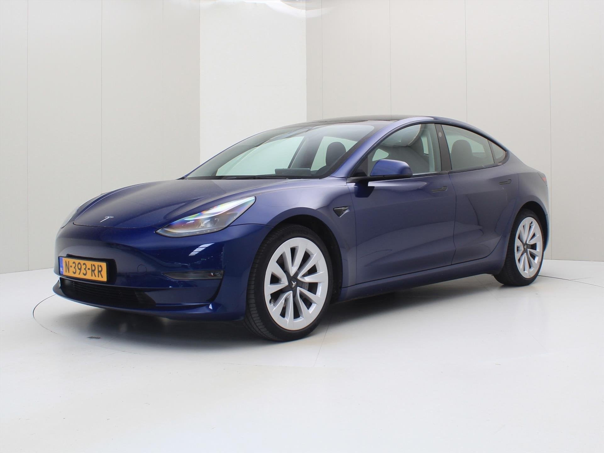Tesla Model 3 Long-Range AWD 351pk 75 kWh 91,6% SoH FACELIFT, Automaat, Gebruikt, Zwart, Blauw