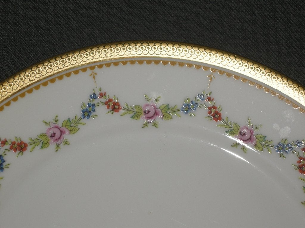 Tirschenreuth wit goud bloemguirlandes, enkele losse delen, Ophalen of Verzenden
