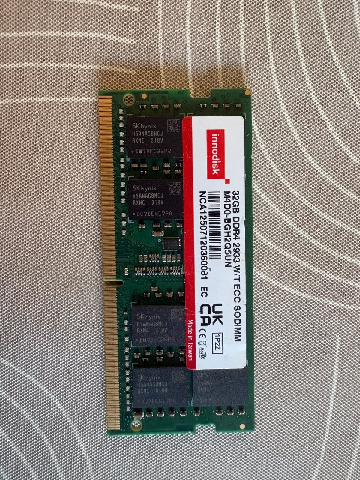 Innodisk 32gb ddr4 2933 w/t ecc sodimm, Gebruikt, 32 GB, DDR4, Ophalen of Verzenden
