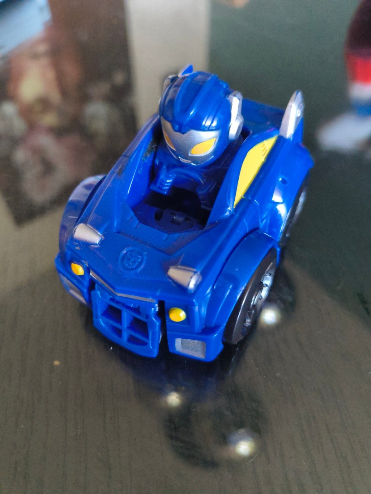 Blauwe Transformer Autobot Speelgoedauto, Ophalen, Zo goed als nieuw