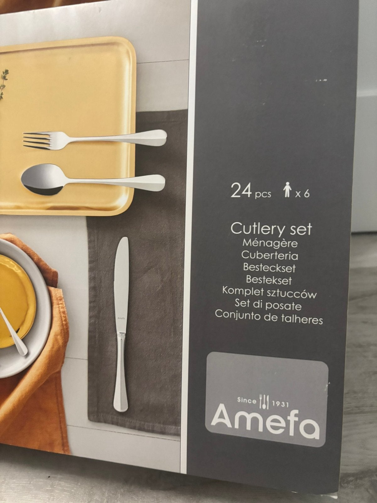 Nieuwe Amefa Baguette Stonewash Bestekset - 24-delig, Bestekset, Overige typen, Nieuw, Ophalen of Verzenden