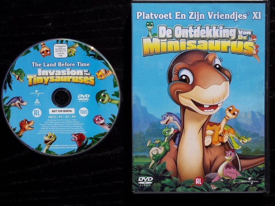 DVD - Platvoet en zijn Vriendjes IX - De Minisaurus Dino, Cd's en Dvd's, Avontuur, Alle leeftijden, Zo goed als nieuw, Film