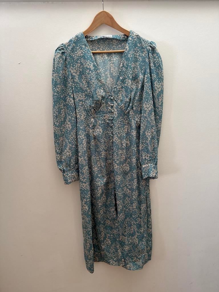 Loavies Jurk met Bloemenprint - Maat L, Maat 42/44 (L), Ophalen of Verzenden, Gedragen, Onder de knie