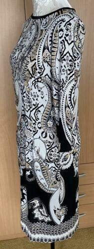 Joseph Ribkoff jurk maat 38 zwart/wit/beige [v], Kleding | Dames, Jurken, Maat 38/40 (M), Overige kleuren, Ophalen of Verzenden