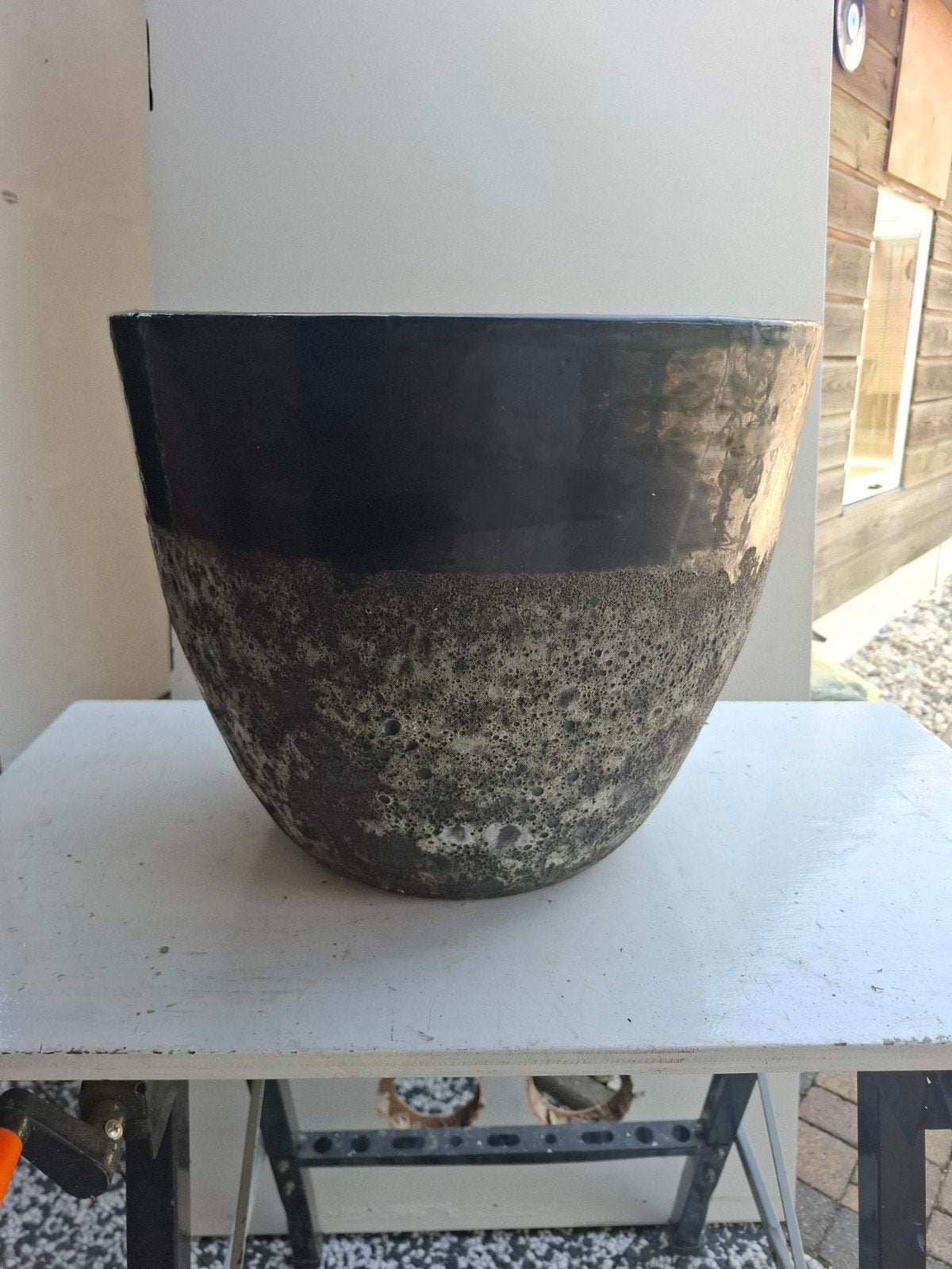 prachtig bloempot of plantenpot, Rond, Zo goed als nieuw, Minder dan 40 cm, Aardewerk