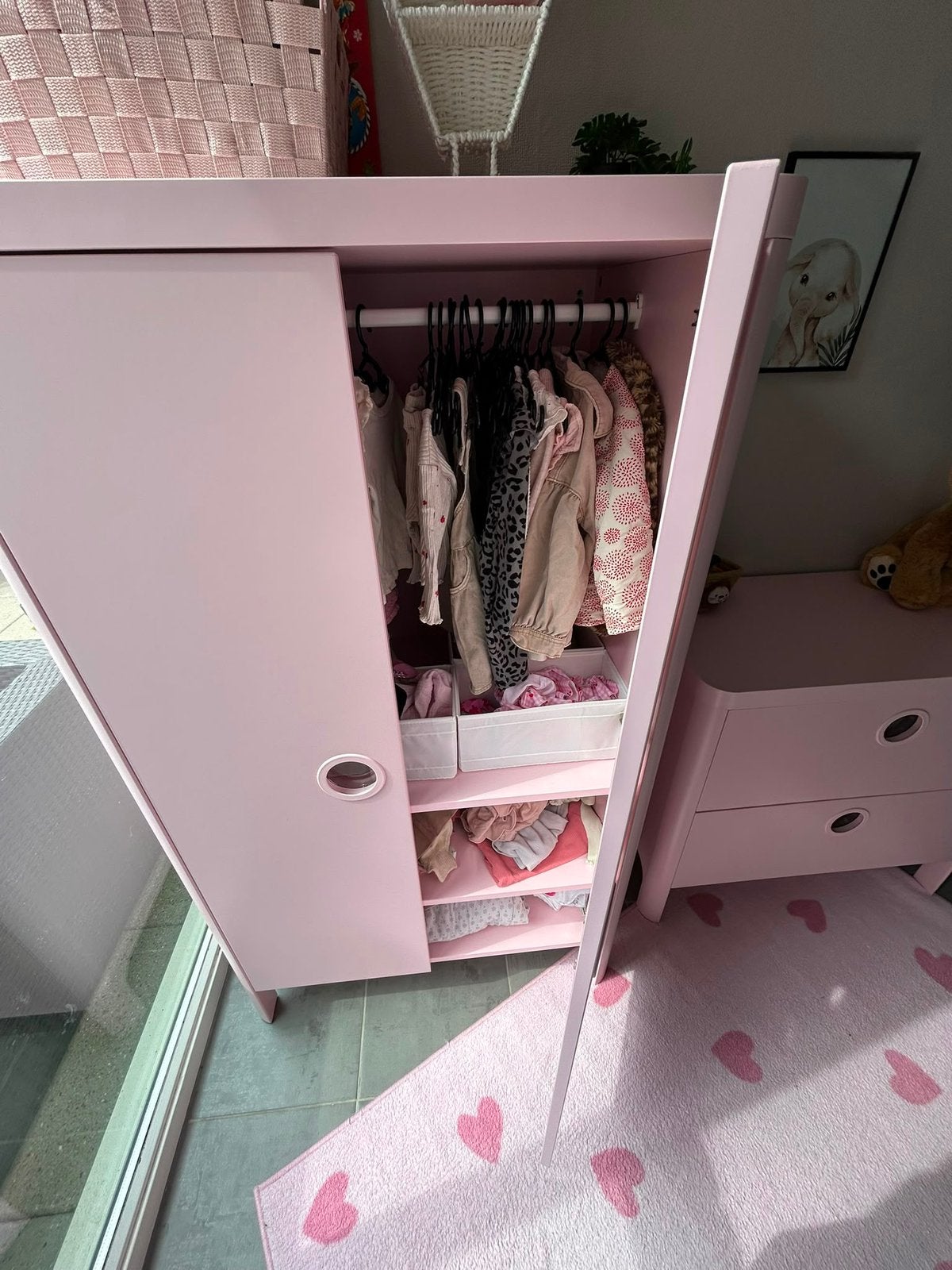 Kledingkast roze kinderkamer, Huis en Inrichting, Kasten | Lockerkasten, Ophalen of Verzenden, Zo goed als nieuw