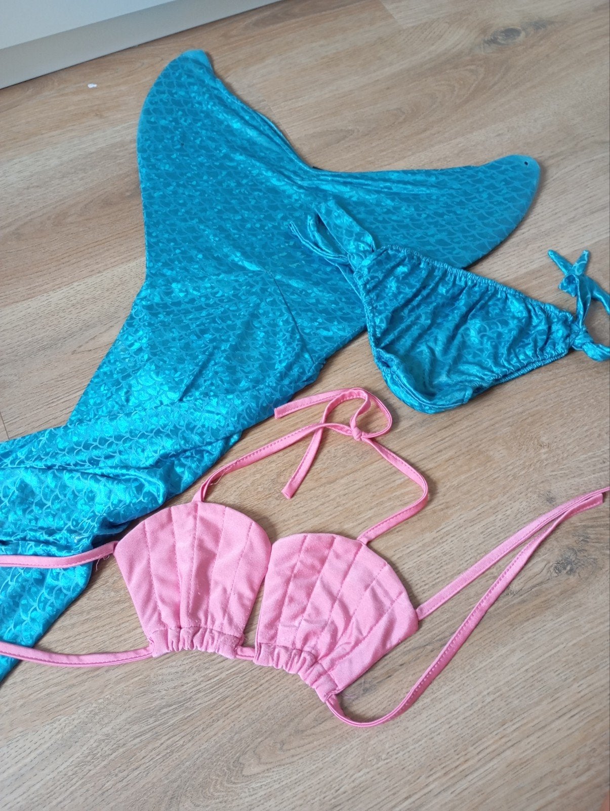 Zeemeermin bikini en staart set, Meerkleurig, Ophalen of Verzenden, Onbekend, Bikini