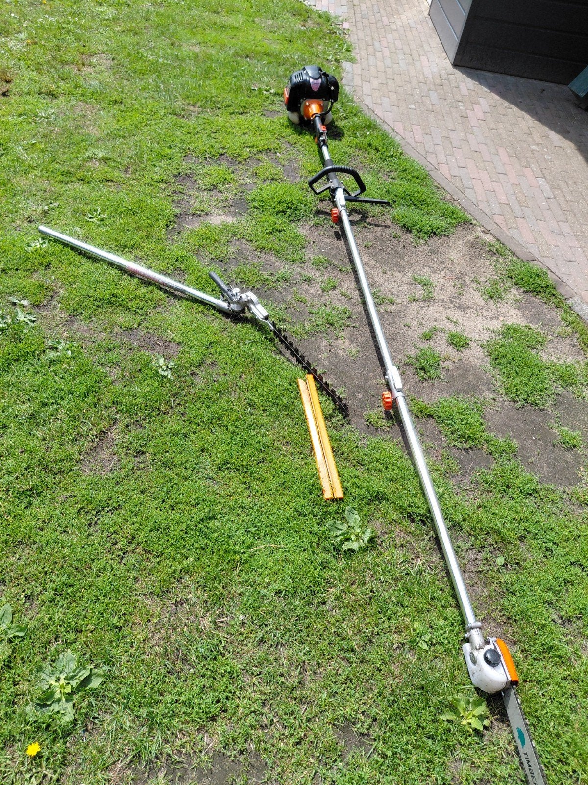 Combimachine heggenschaar kettingzaag verlengt, Ophalen, Gebruikt, Benzine