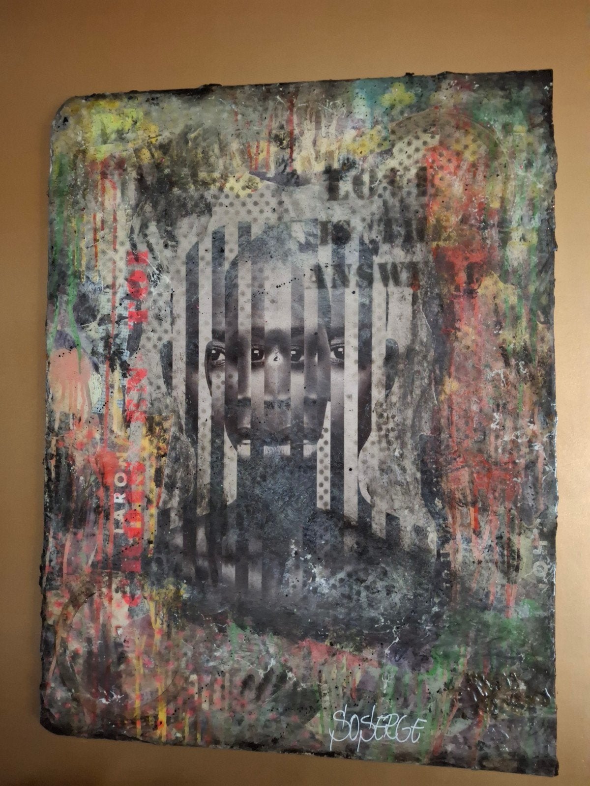 Soserge, serge veenema modern schilderij, Antiek en Kunst, Kunst | Schilderijen | Modern, Ophalen of Verzenden