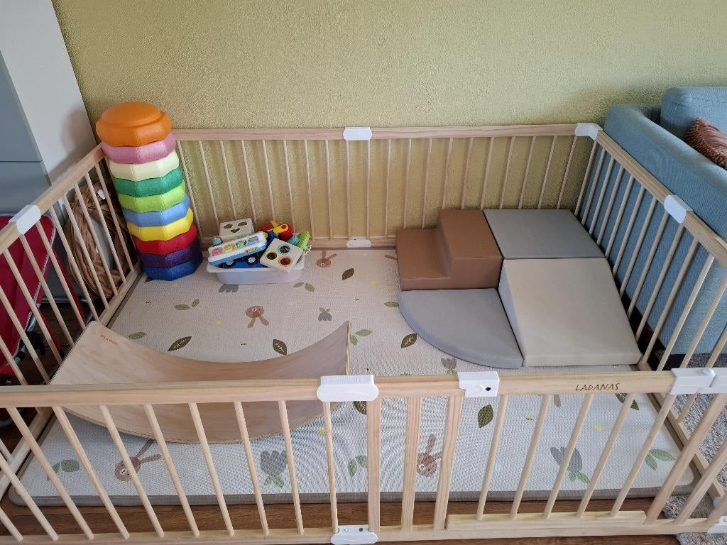 Houten Grondbox, Kinderen en Baby's, Boxen, Ophalen, Zo goed als nieuw, Rechthoekig