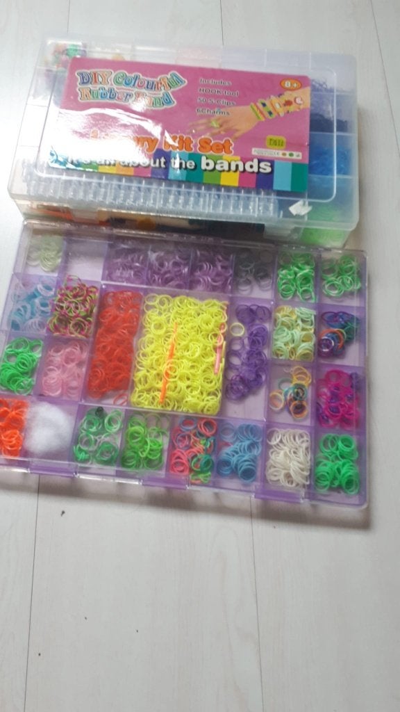 Loom/Rubber band set Kleuren Elastiekjes, Ophalen, Zo goed als nieuw