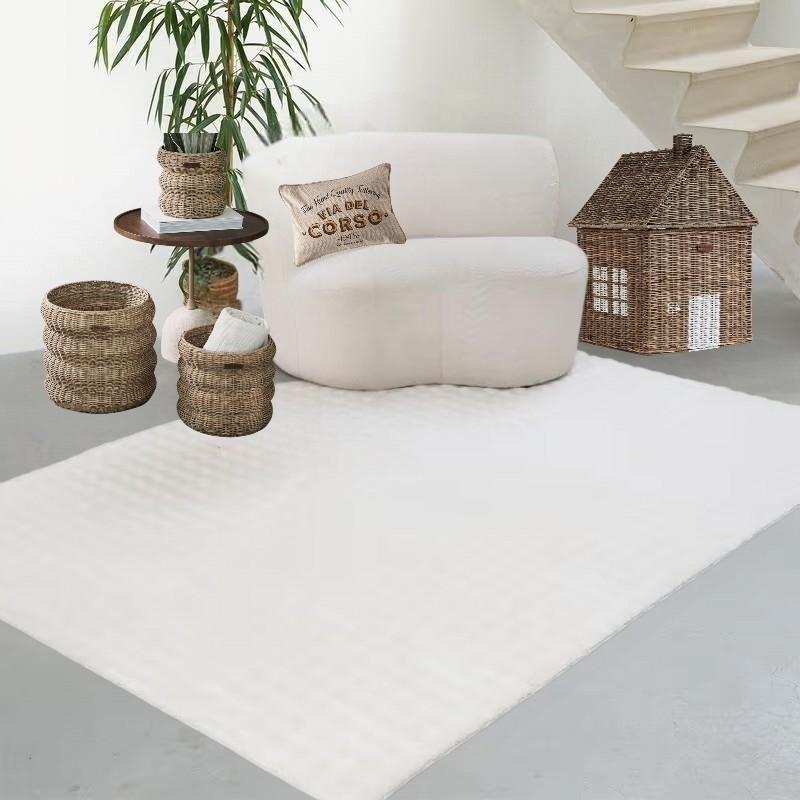 Hoogpolig vloerkleed Pompom Fur Off White, Ophalen