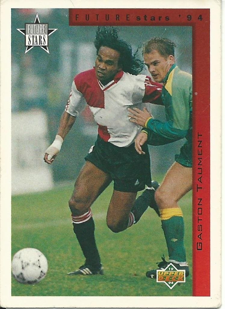 1994 plaatje Upper Deck Gaston Taument Feyenoord, Verzamelen, Verzenden, Zo goed als nieuw, Feyenoord, Poster, Plaatje of Sticker