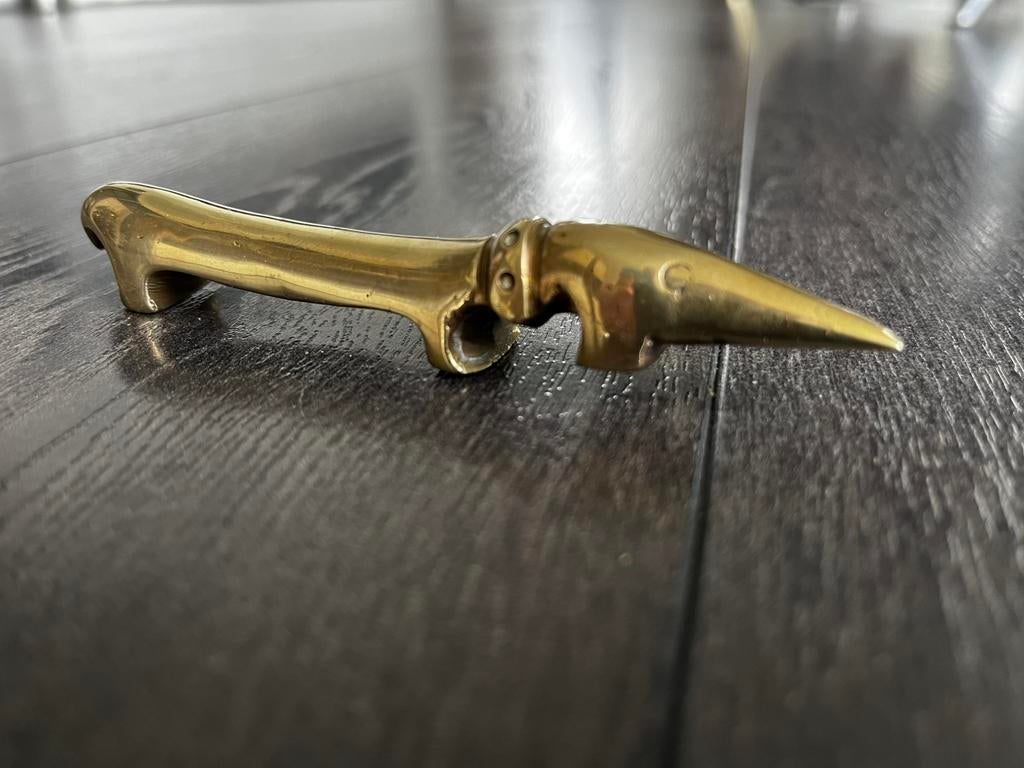 Vintage flesopener teckel, Ophalen of Verzenden, Gebruikt