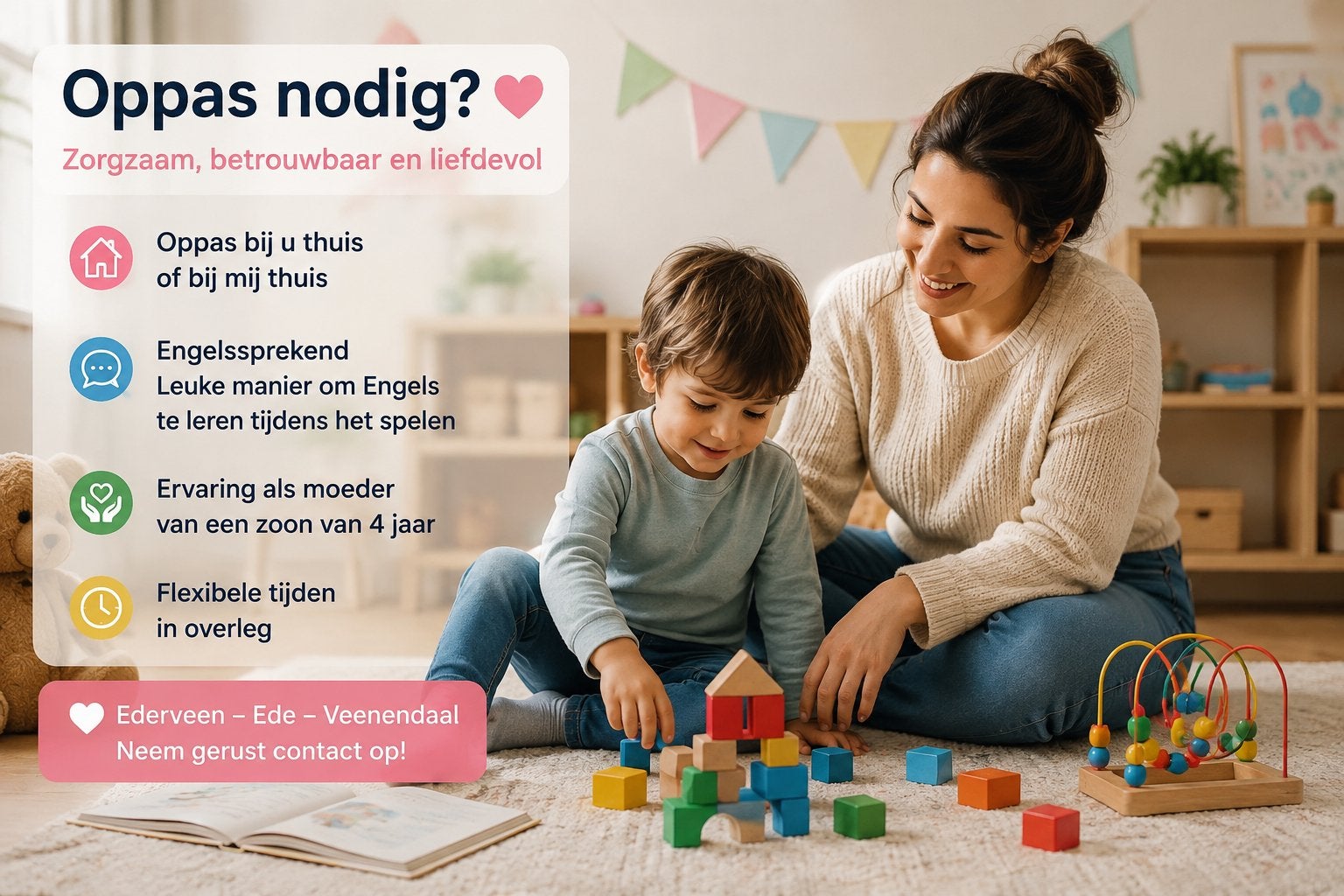 Engelssprekende oppas, Diensten en Vakmensen, Oppas en Kinderopvang, Oppas aan huis