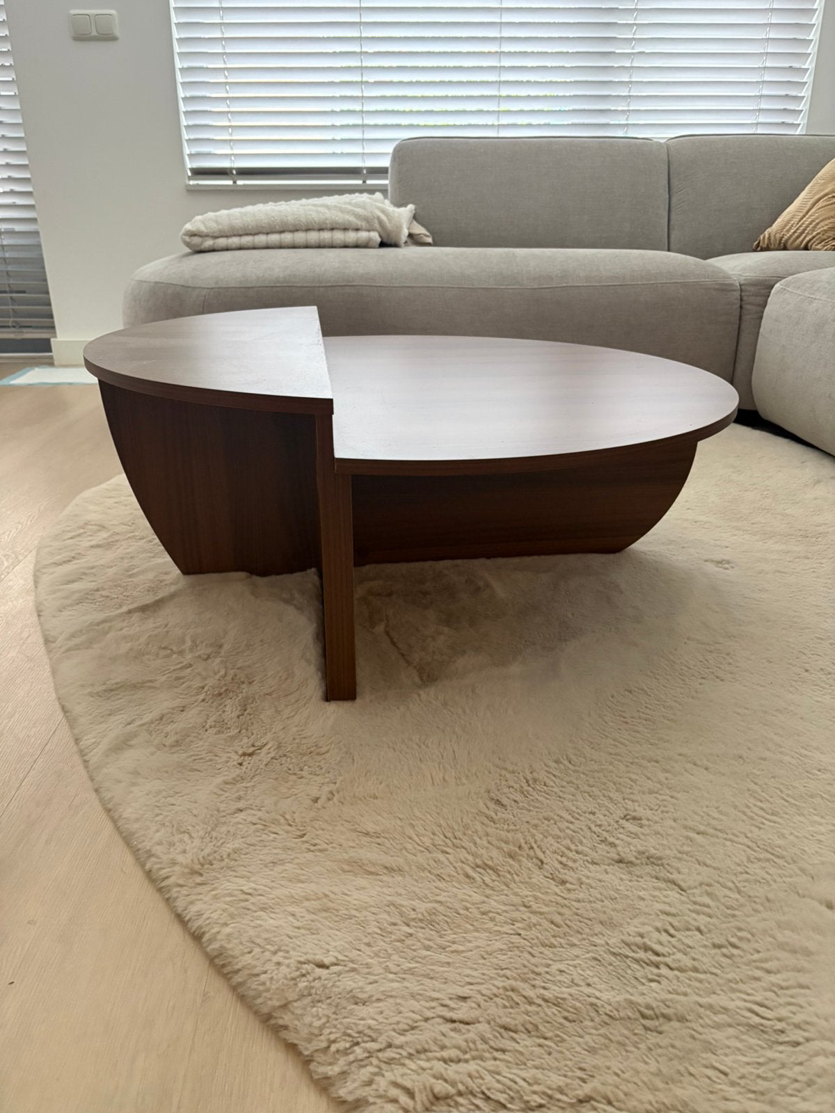 Salon tafel bruin, Ophalen, Rond, 50 tot 100 cm