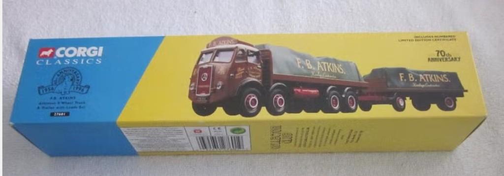 Corgi Classics Atkinson 8 Wheel Truck no.27601 in doos., Hobby en Vrije tijd, Modelauto's | 1:50, Ophalen of Verzenden, Zo goed als nieuw