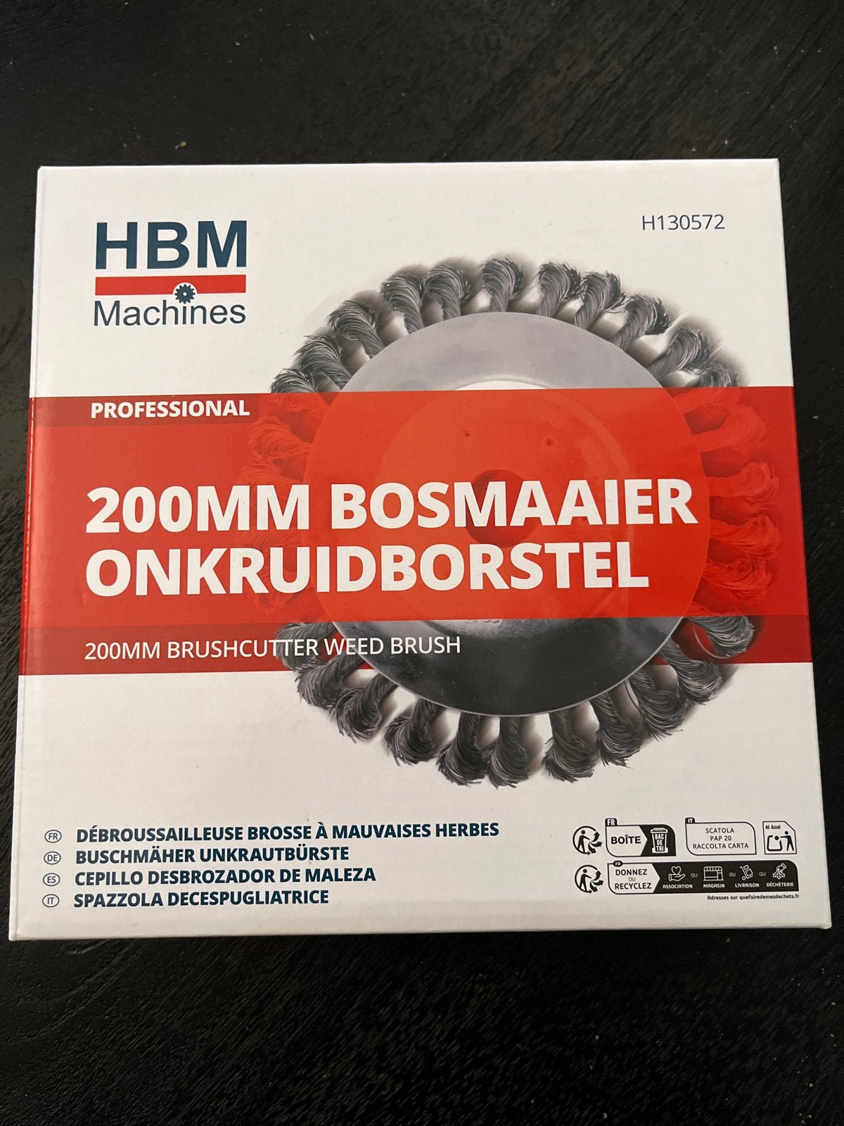 HBM Machines 200mm Bosmaaier Onkruidborstel, Tuin en Terras, Bosmaaiers, Ophalen of Verzenden, Nieuw, Minder dan 10 cm