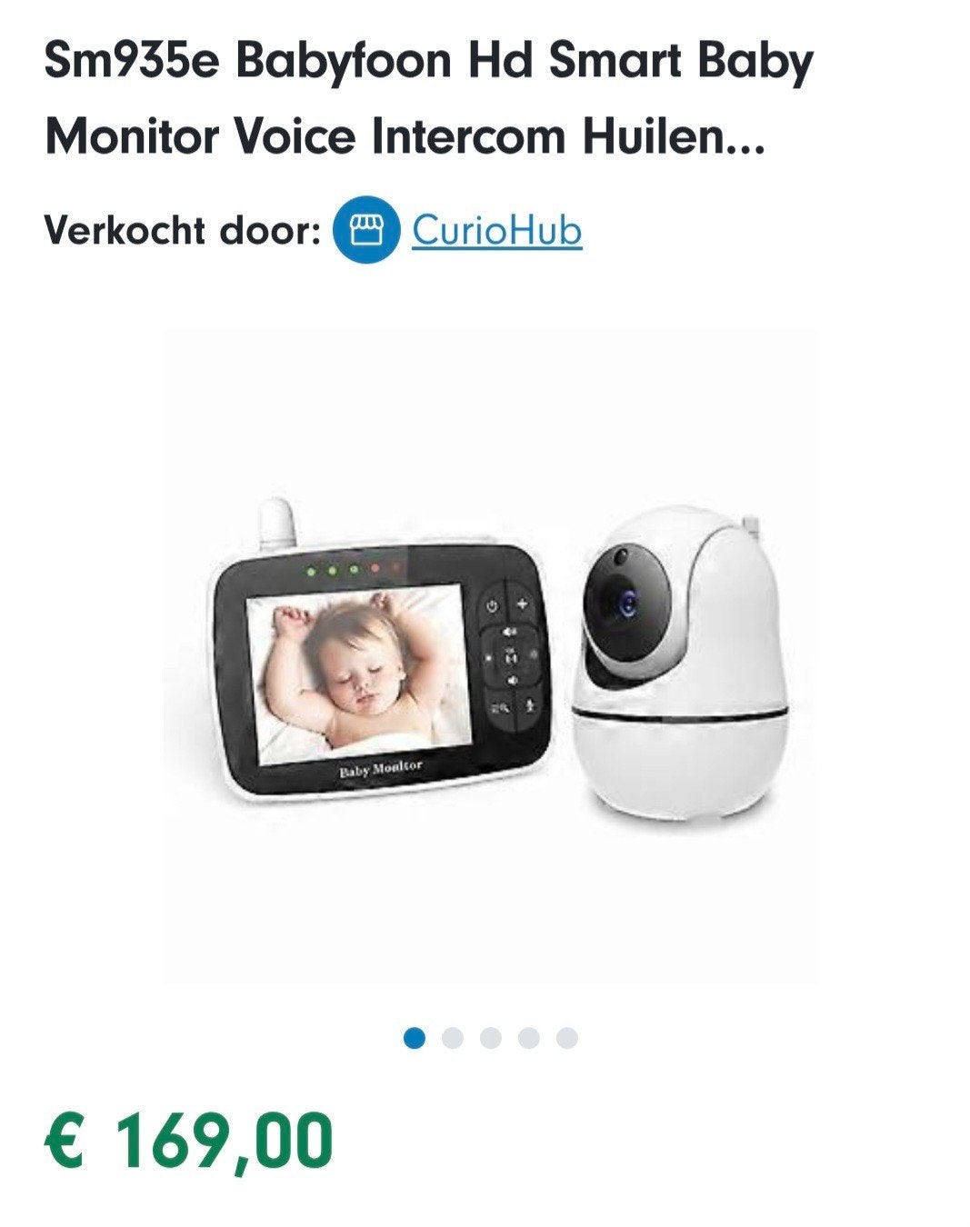 zo goed als nieuwe babyfoon met monitor, Ophalen, Zo goed als nieuw, 250 meter of meer, Camera