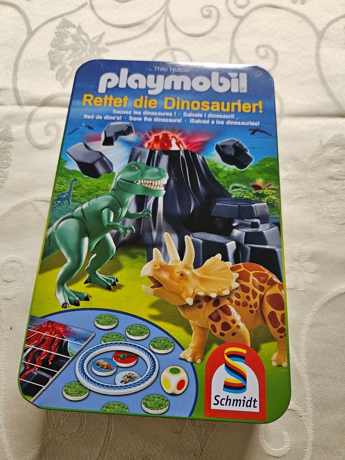 Gloednieuw Playmobil Red de dino's! Reisspel van Schmidt, Gebruikt, Schmidt, Een of twee spelers, Ophalen of Verzenden
