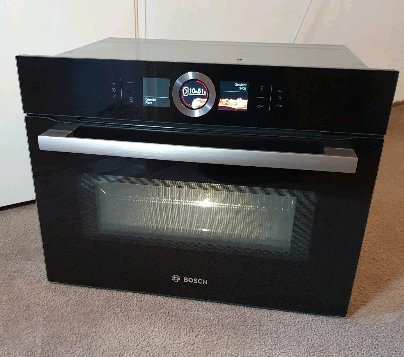 Bosch combi oven/magnetron ( zwart)ook met stoom oven tekoop, Witgoed en Apparatuur, Ophalen, 45 tot 50 cm, Siemens, Hete lucht