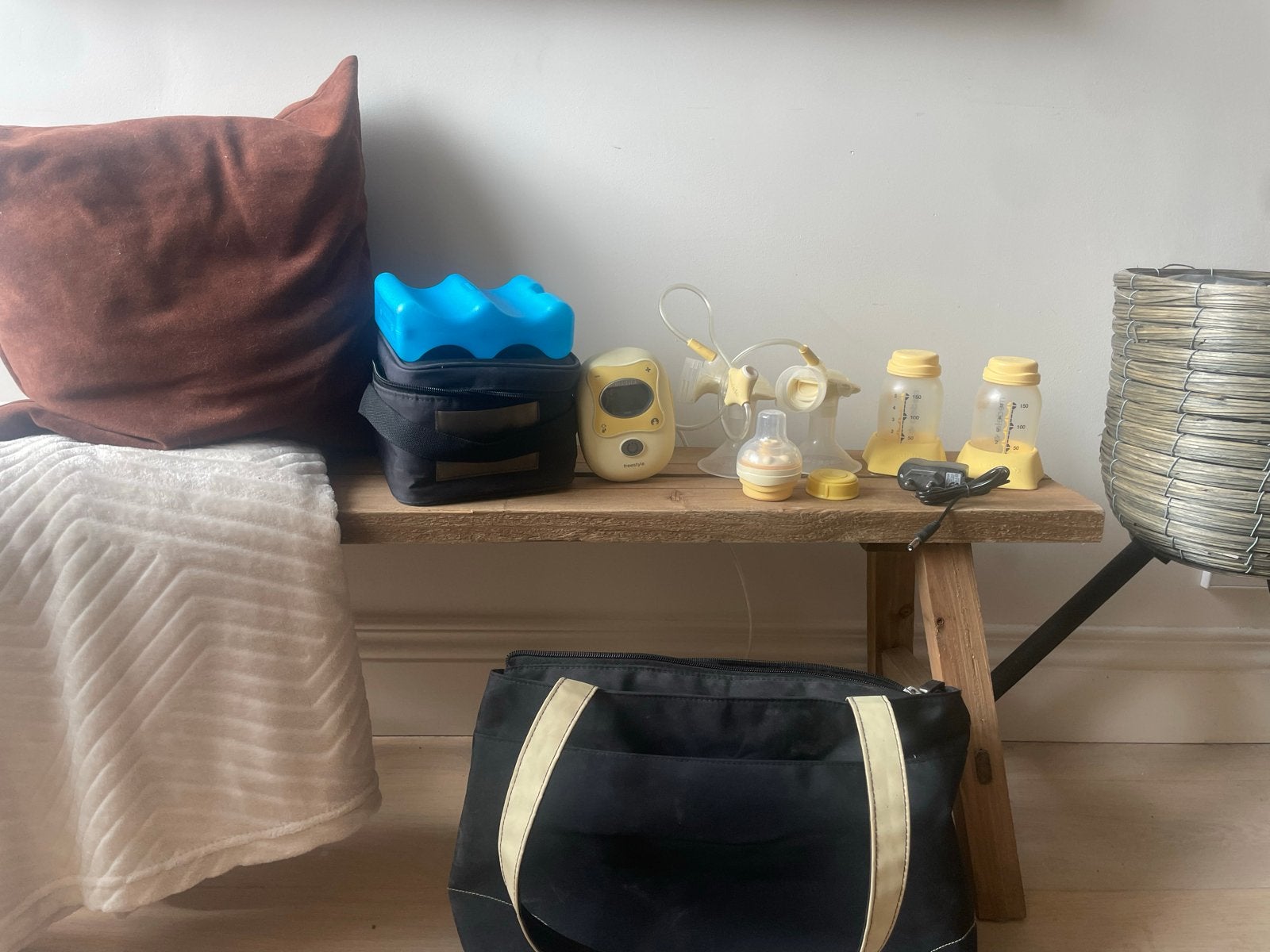Medela Freestyle borstkolf met koeltas en accessoires, Ophalen, Gebruikt