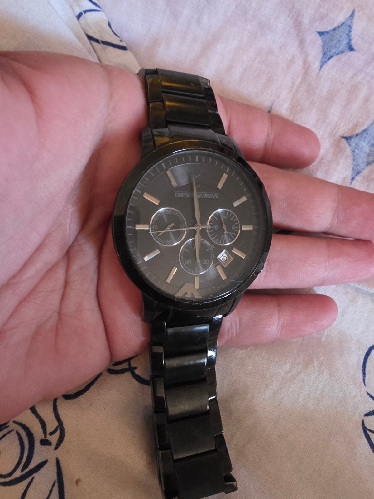 Emporio Armani AR2453 Herenhorloge, Staal, Gebruikt, Staal, Polshorloge