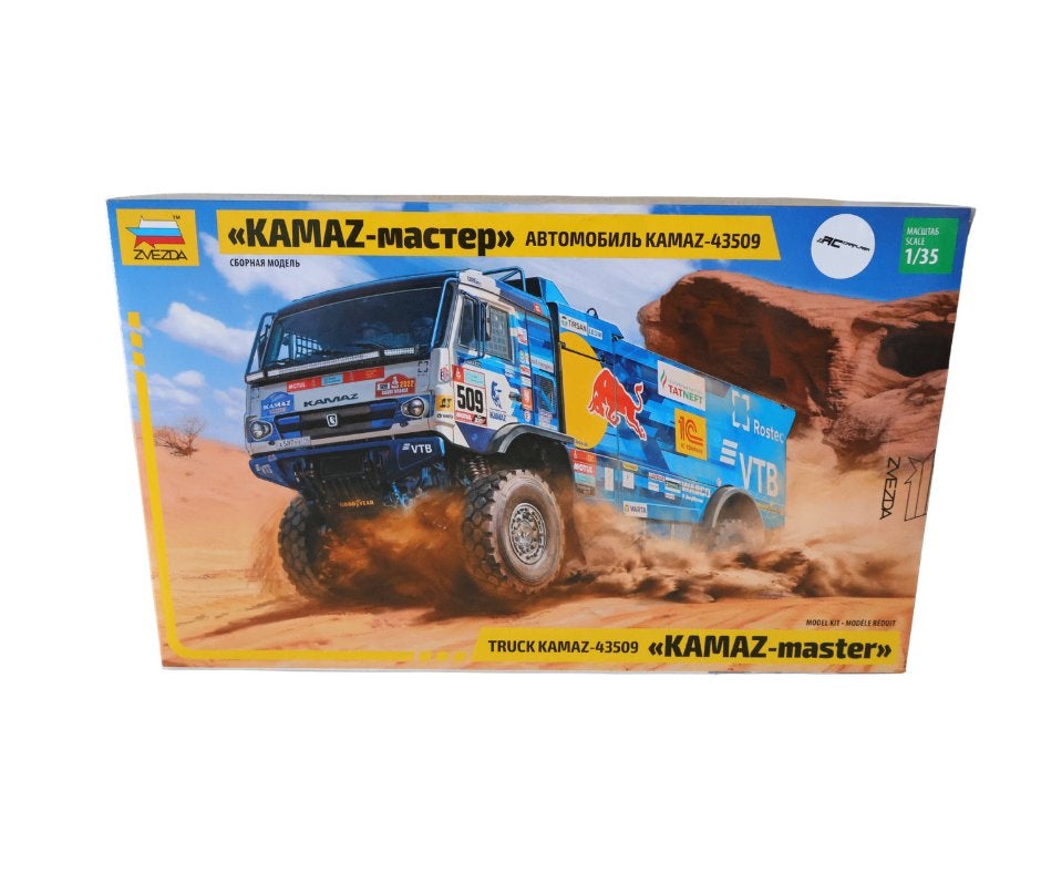 Kamaz rallye truck Red Bull 1/35 ZVZ-3657, Overige merken, 1:32 tot 1:50, Nieuw, Ophalen of Verzenden