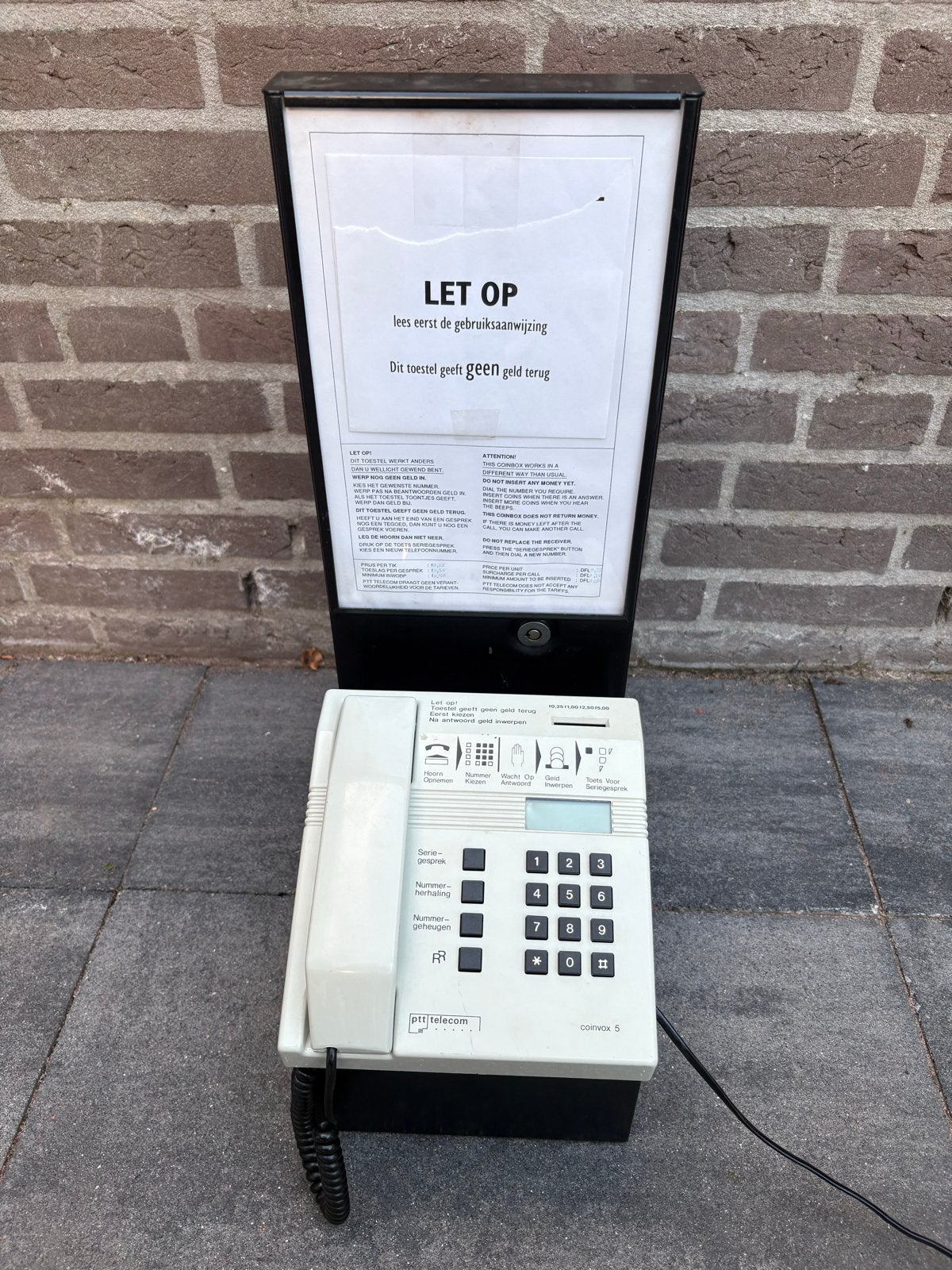 Vintage PTT Telecom CoinvoX 5 openbare telefoon, Verzenden, Gebruikt
