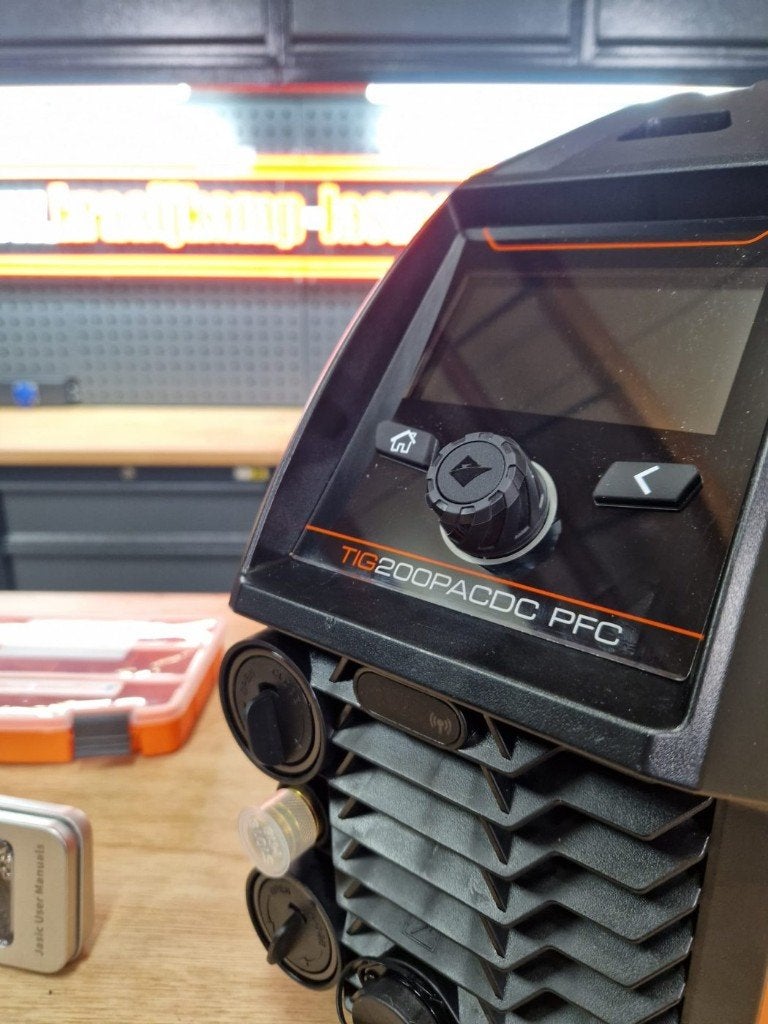 Jasic met LCD SCHERM EVO20 TIG200P AC/DC PFC PULSE 230v, Ophalen of Verzenden, Nieuw, 150 tot 250 ampère, Tig
