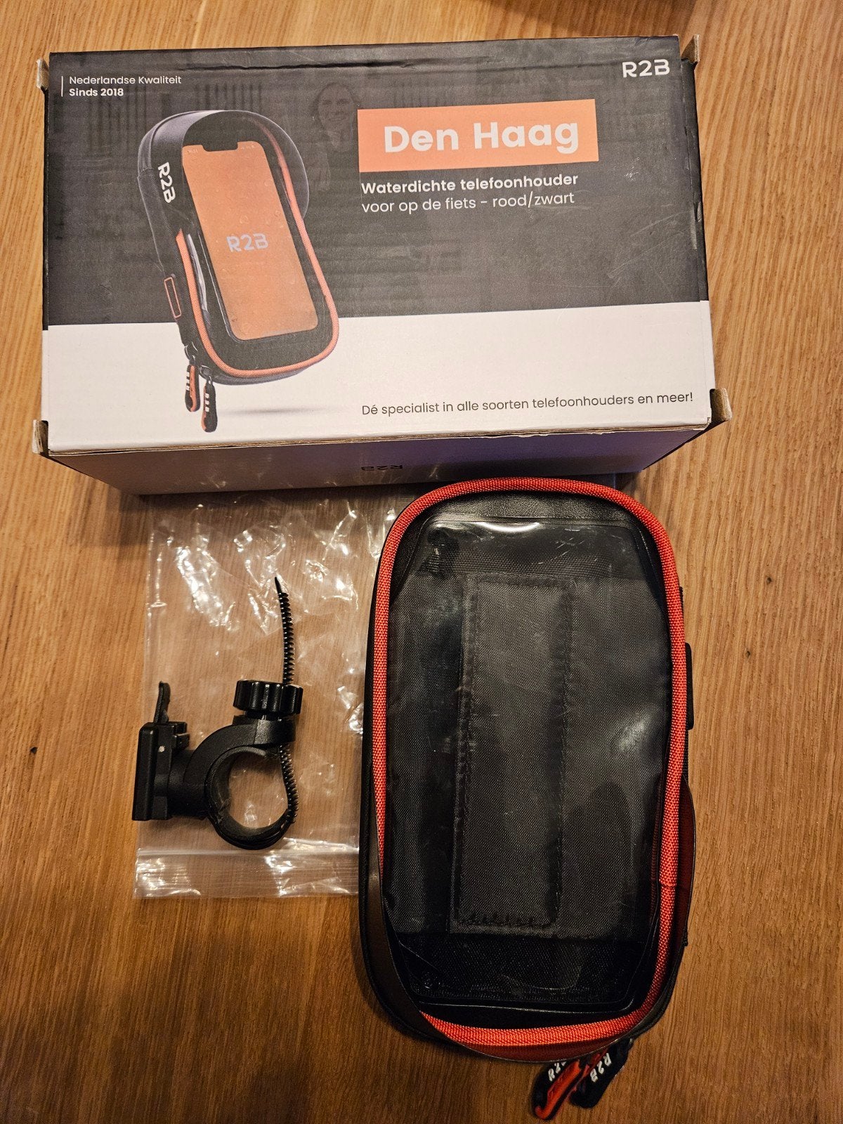 R2B Waterdichte Telefoonhouder voor Fiets - Rood/Zwart, Ophalen, Nieuw, R2B