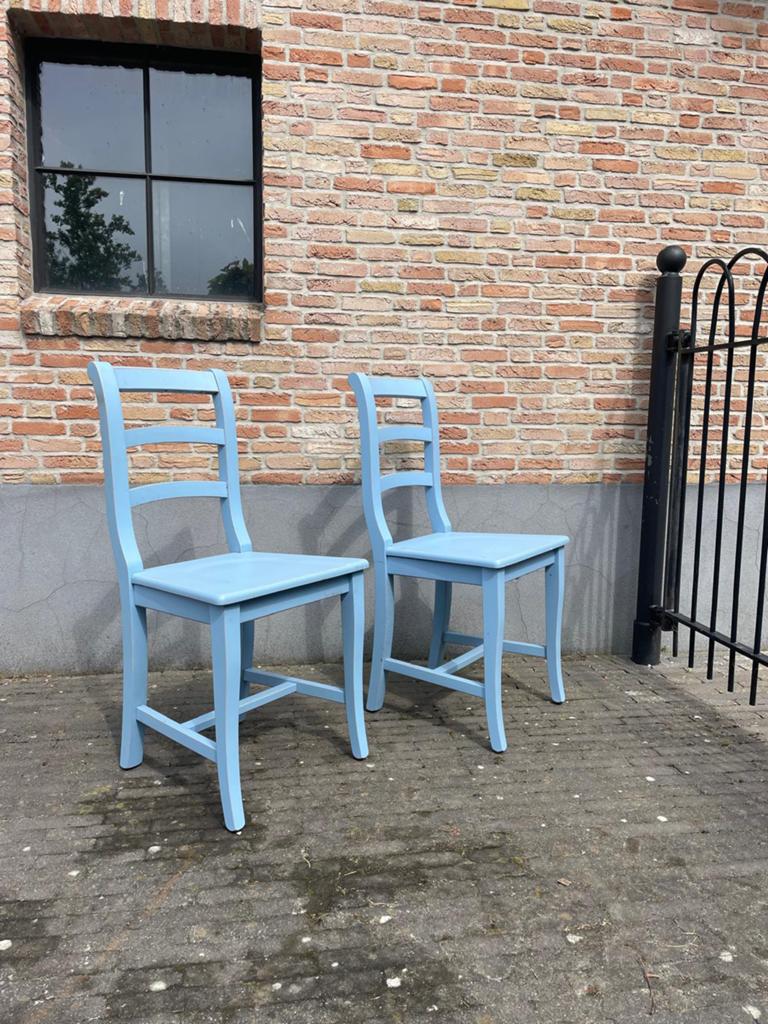 Blauwe stoelen, Ophalen, Zo goed als nieuw, Blauw, Twee