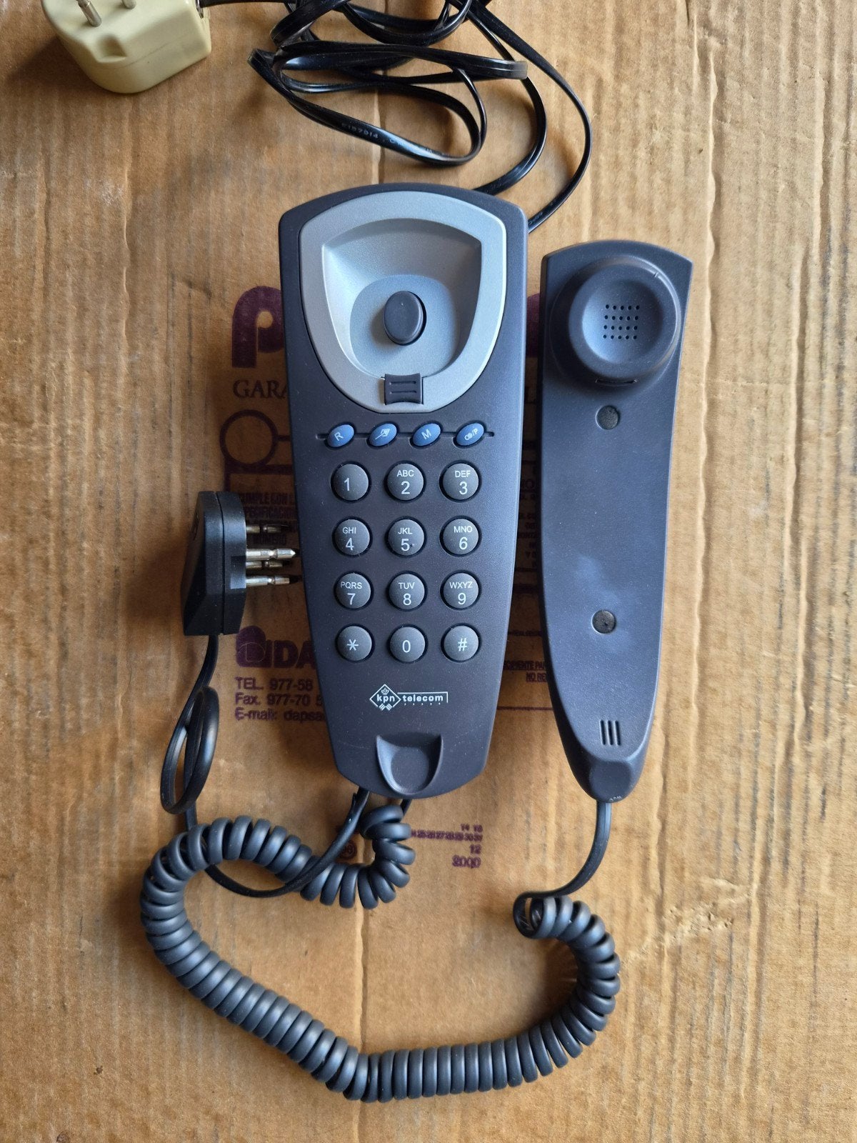 Vintage KPN Telecom wandtelefoon - Grijs, Ophalen of Verzenden, Gebruikt