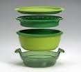 Tupperware Microgourmet groen + paarse inzetschaal NIEUW, Ophalen, Overige typen, Nieuw, Groen