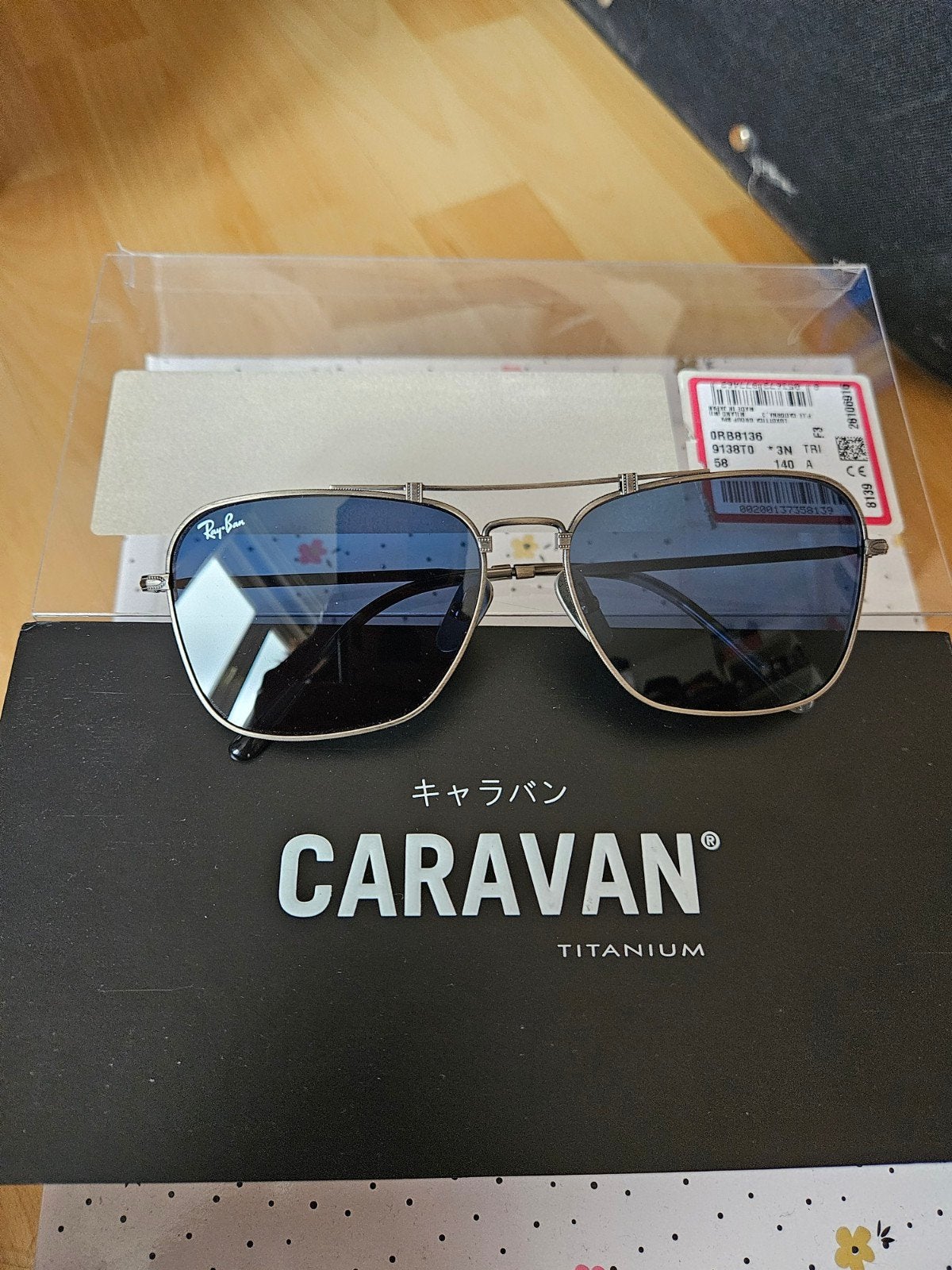 Limited Edition Ray-Ban RB 8136 Caravan Titanium - Nieuw, Ophalen