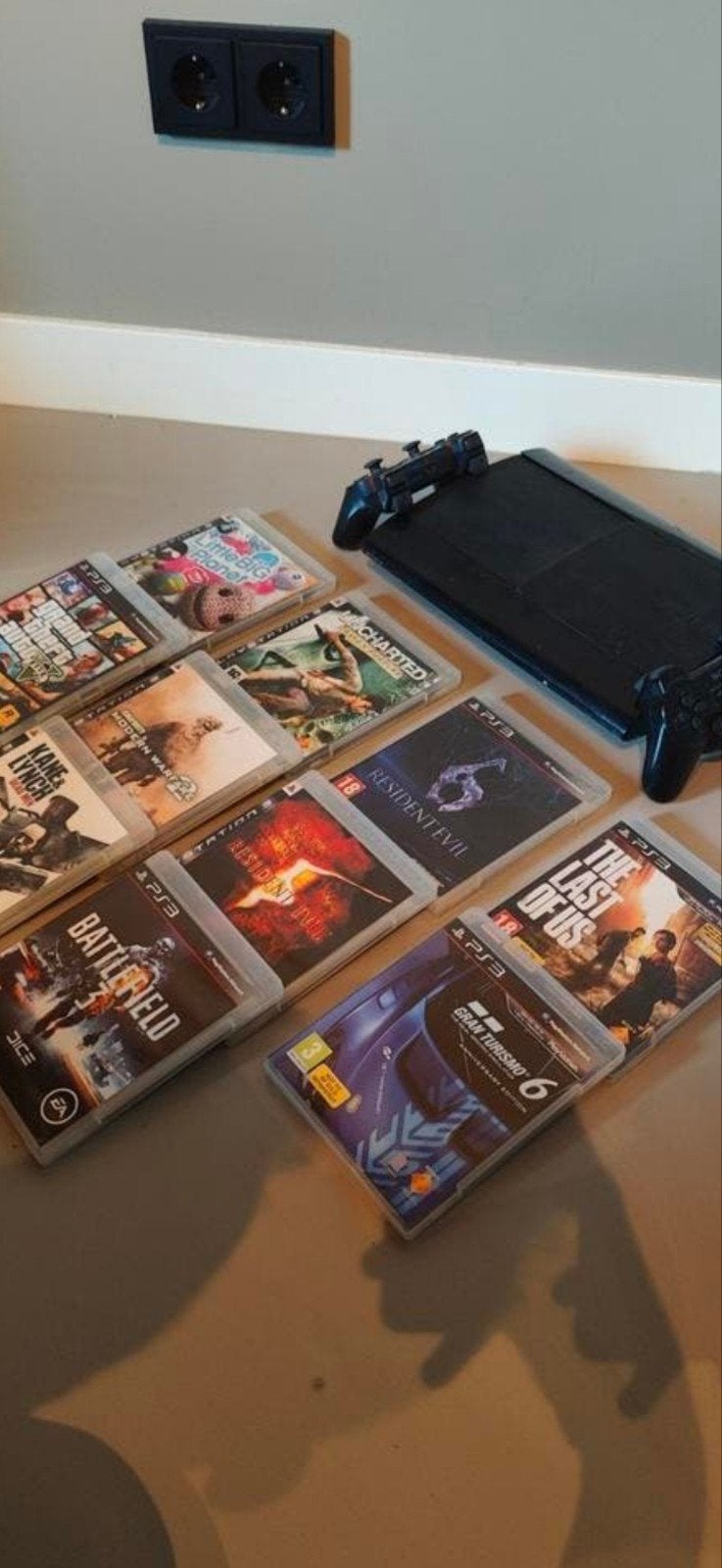 Complete PlayStation 3 set met 2 controllers en 10 games, Spelcomputers en Games, Spelcomputers | Sony PlayStation 3, Ophalen of Verzenden