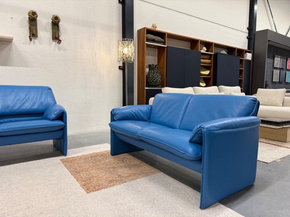 Leolux Bora Bora 2 Zits Bank blauw leer Design 147, Leolux, Info@leolux.nl, Tweepersoons, Ophalen of Verzenden