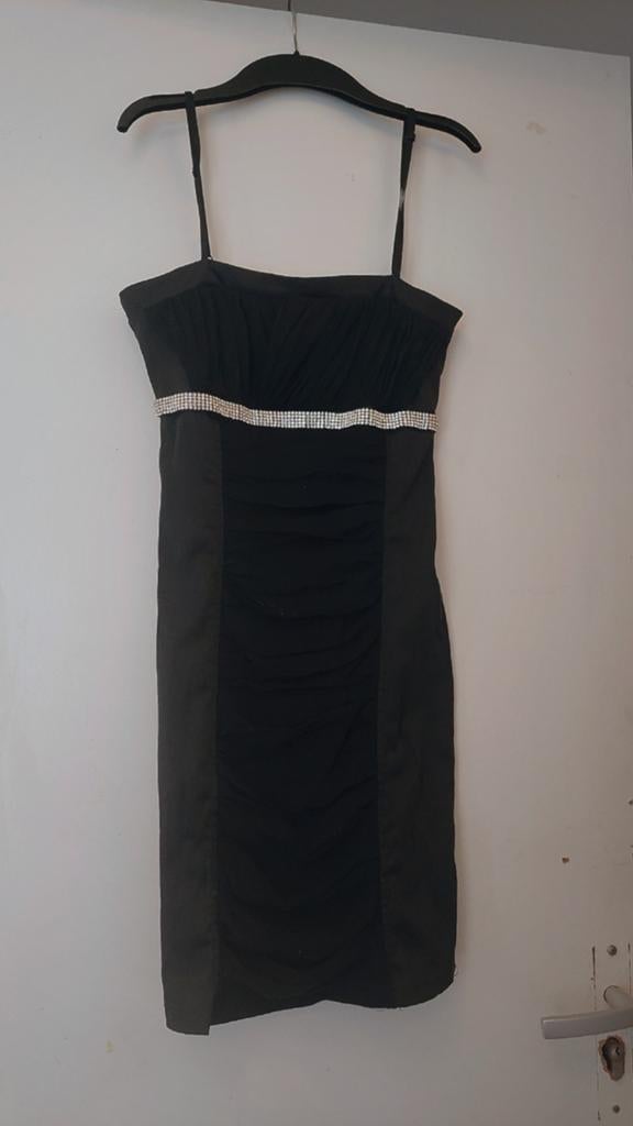 Jurk met glitter, Kleding | Dames, Gelegenheidskleding, Ophalen of Verzenden, Zo goed als nieuw, Maat 34 (XS) of kleiner, Zwart