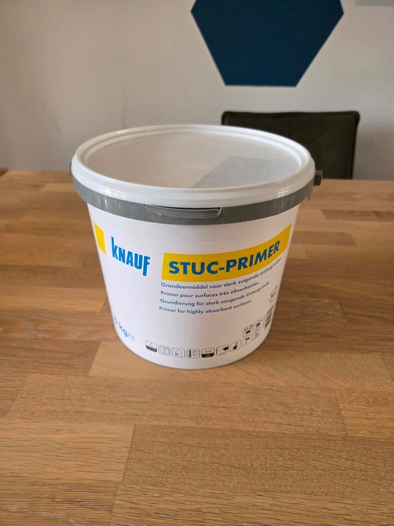 Knauf Stuc-Primer (+/- 3.5 kg), Geel, Nieuw, Ophalen of Verzenden, Verf