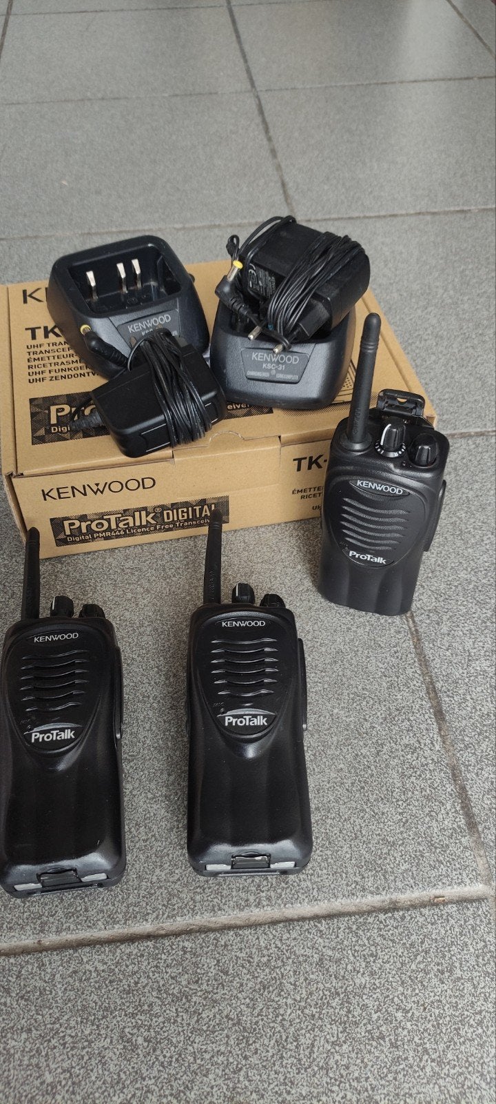 Kenwood Set van 3 protalk, Telecommunicatie, Portofoons en Walkie-talkies, Ophalen of Verzenden, Zo goed als nieuw, Portofoon of Walkie-talkie