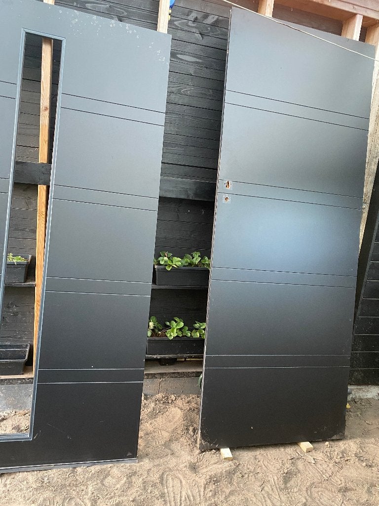 2 x Alustabiel buiten deur(40 mm dik en 232/244 h x 92/96 b), 215 cm of meer, Ophalen of Verzenden, Hout, Buitendeur