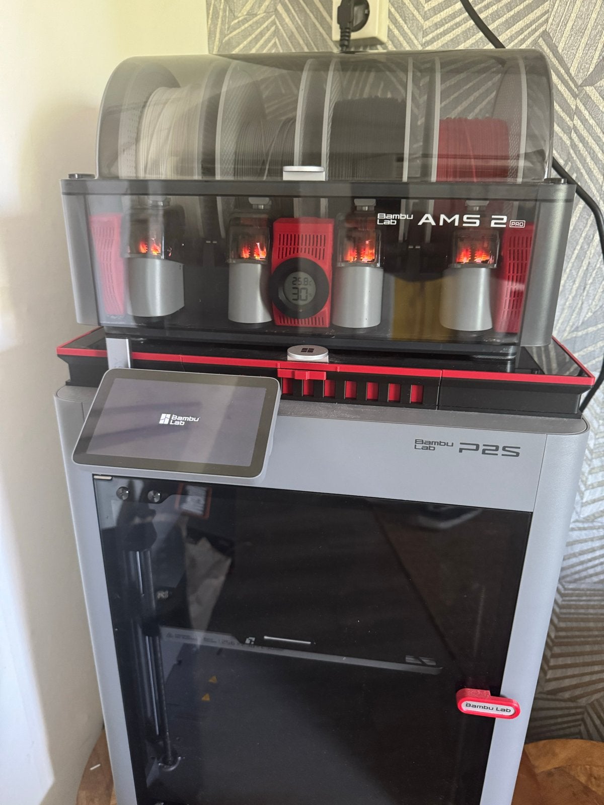 Bambulab P2S 3D-printer met AMS 2 Pro, Ophalen, Ingebouwde Wi-Fi, Zo goed als nieuw, Filament