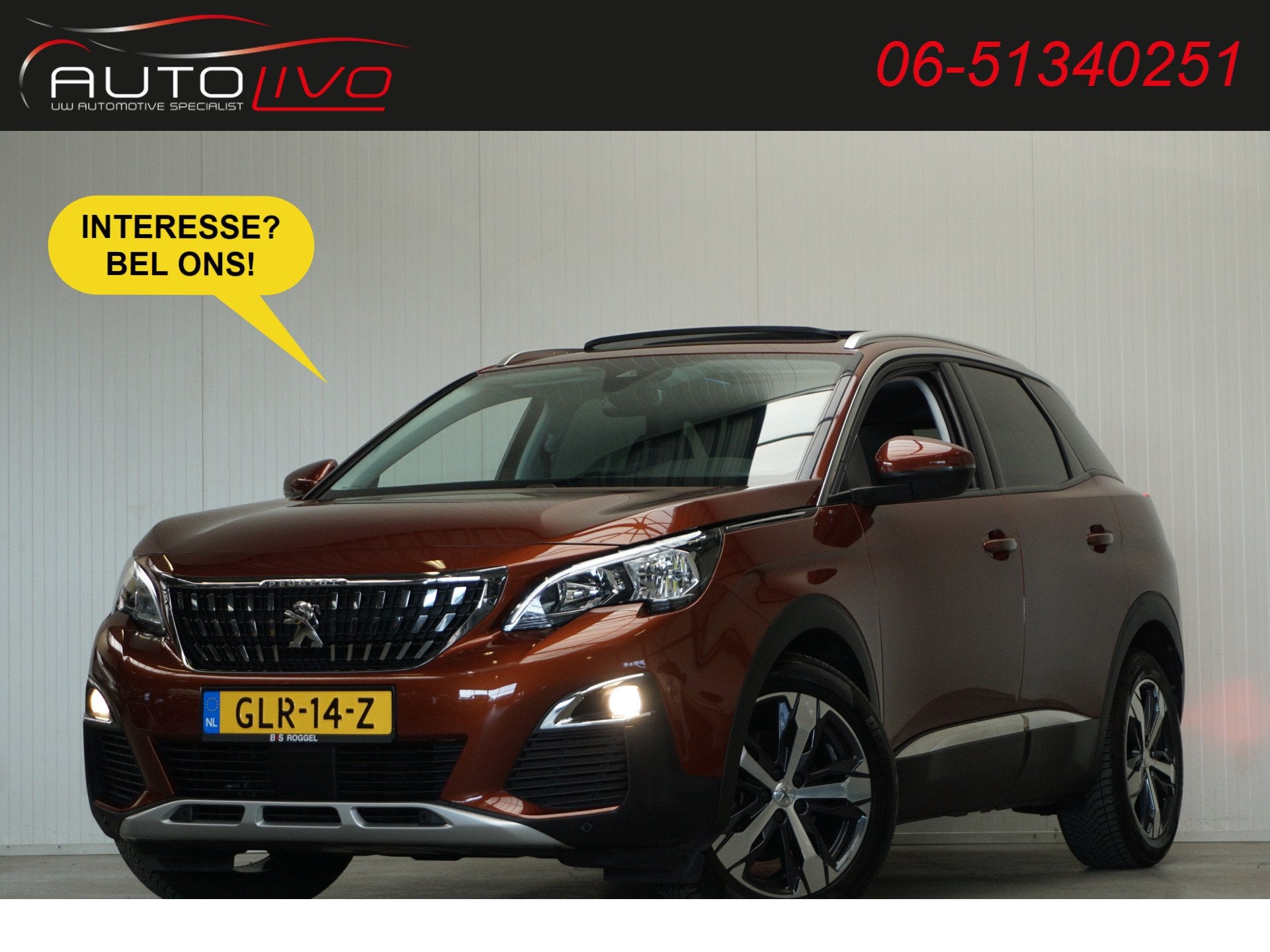 Peugeot 3008 1.2 PureTech Première AUTOMAAT! PANO H.LEER CL, Dealer onderhouden, Gebruikt, 1199 cc, Bruin