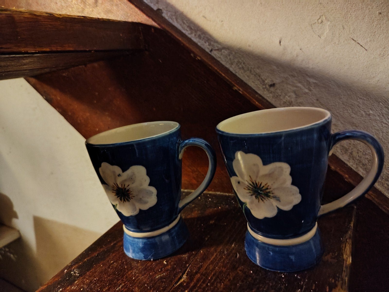 2 Vick,s blauwe mokken, Ophalen of Verzenden