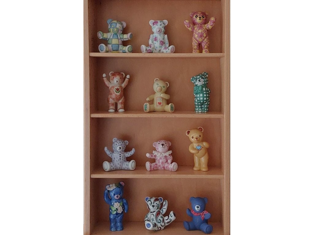 verzameling 12 teddybeer beeldjes The Franklin Mint jaren 90, Ophalen of Verzenden, Zo goed als nieuw, Overige typen