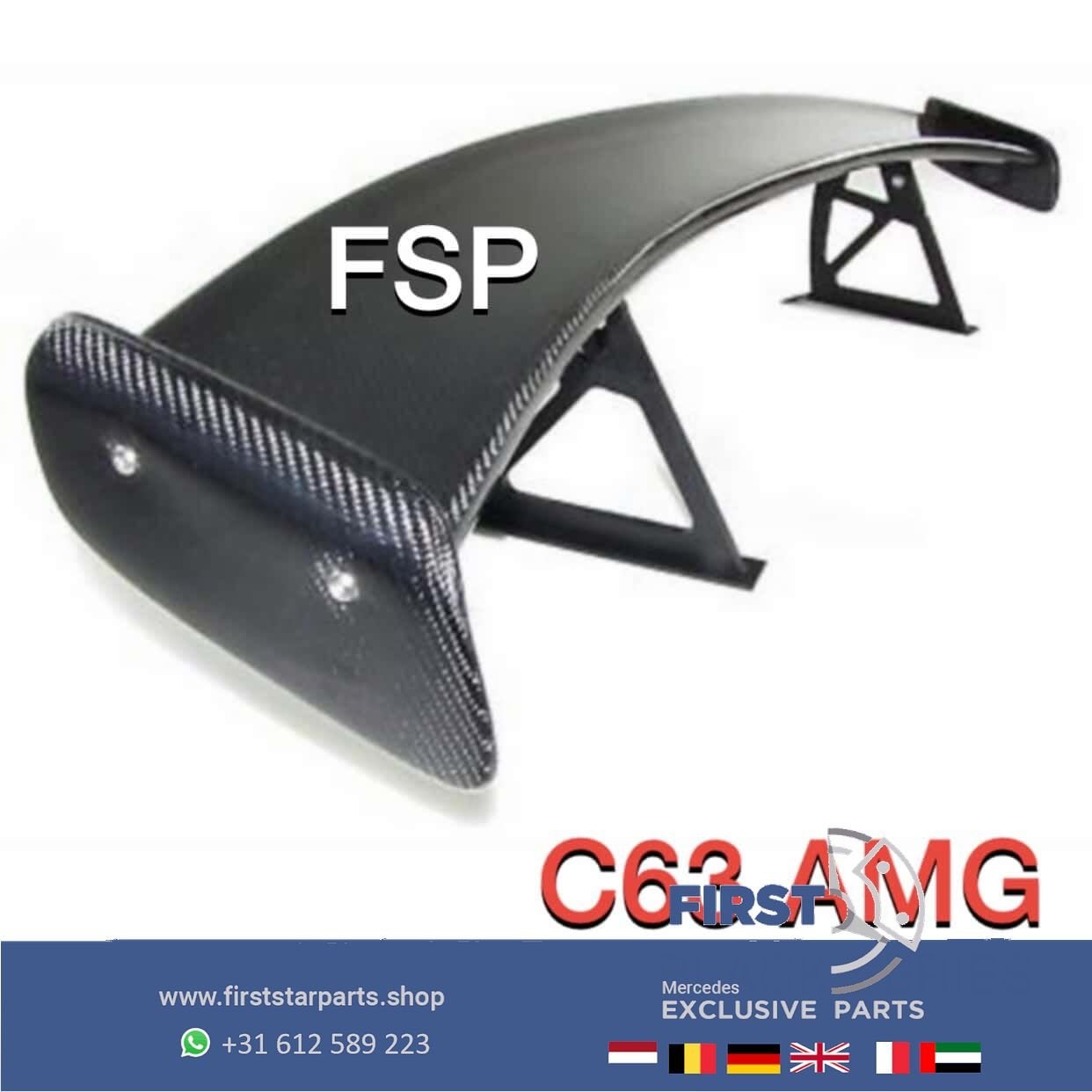 W205 C204 C63 AMG BLACK SERIES VLEUGEL CARBON SPOILER 2007-2, Gebruikt, Ophalen of Verzenden, Achter, -