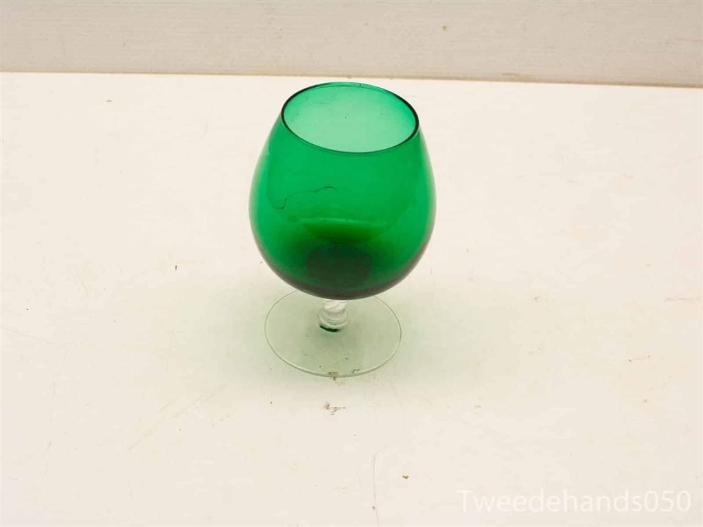 groene glazen glas 20582, Antiek en Kunst, Ophalen of Verzenden