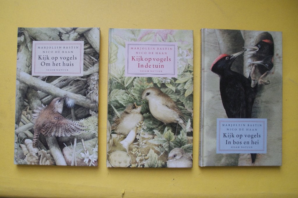 3X M. Bastin en N. de Haan, KIJK OP VOGELS om het huis, in d, Ophalen of Verzenden, Nieuw, Vogels