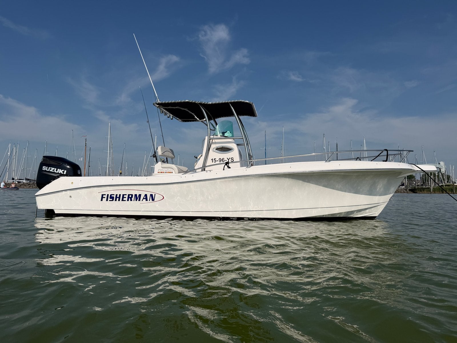 Fisherman 24ft Consoleboot met Suzuki 300pk 2019 en 131uur, Watersport en Boten, Overige merken, Gebruikt, Buitenboordmotor, Info@ennikautobedrijf.nl